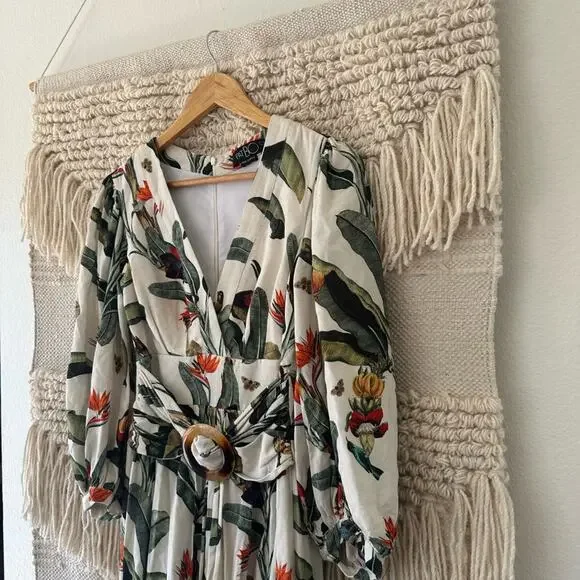 NWOT: PatBo Tropical High-Low Romper - Picture 2 of 9